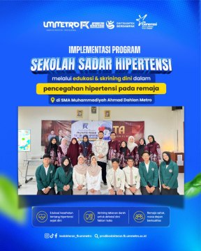 Implementasi Program Sekolah Sadar Hipertensi melalui Edukasi dan Skrining Dini dalam Pencegahan Hipertensi pada Remaja di SMA MUAD Kota Metro